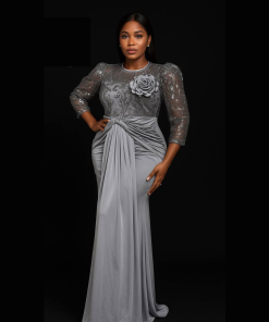 Lace top dinner/party long dress