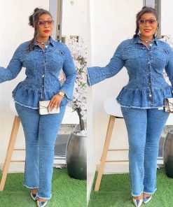 Denim 2 piece wear women