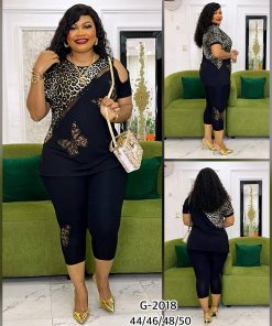 Leopart butterfly women casual two piece