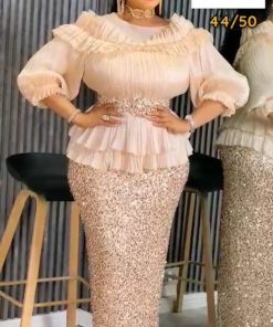 Crinlke Glitter party dress